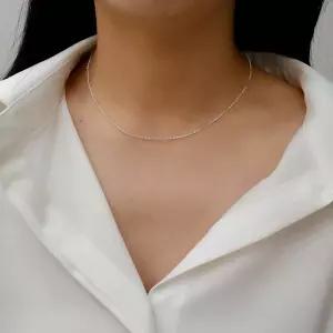[오팔하우스] 925Silver 볼 체인 쵸크 목걸이 OPHEN1203