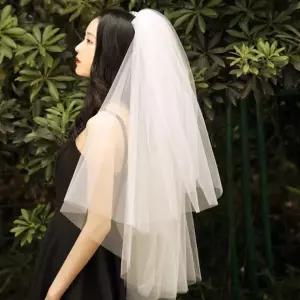샤워 웨딩코 웨딩 헤어 사지 소품 진주 셀프 머리띠 베일 면사포 브라이덜