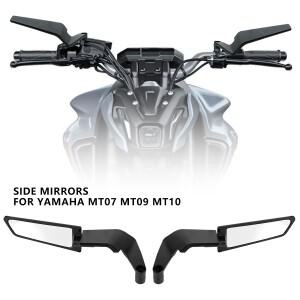 오토바이 액세서리 스텔스 윙렛 거울, 조정 가능한 회전 야마하 MT 03 07 09 R1R3R7 XMAX KTM BMW용