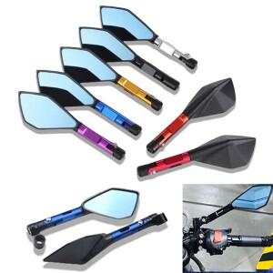 맞춤형 범용 오토바이 백미러, CNC 알루미늄, 가와사키 Z750, 닌자 250, 혼다 R1, R6, FZ6, 스즈키, 야마하
