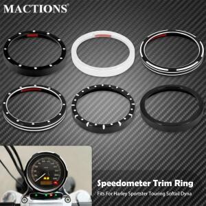 오토바이 블랙 속도계 트림 베젤 커버 빌렛 CNC 컷 Harley Sportster 883 1200 XL XR Iron Dyna Stree Bob