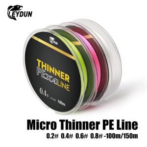 마이크로 TH NNER 낚시 라인 100m 150m MT8 4 스트랜드 꼰 PE 일본 모노 필라멘트 낚시 라인 세트 잉어 플라이 낚시 와이어