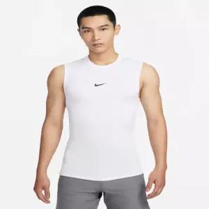 프로 드라이 핏 타이트 민소매 피트니스 탑 M - 화이트:블랙 FB7915-100