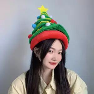초록 홈파티 산타 트리모자 크리스마스 꼬깔모자 연말