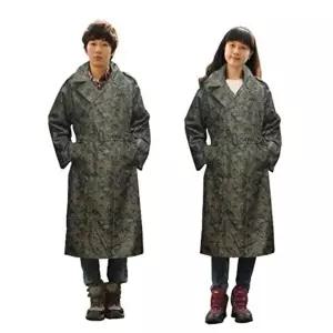 데일리룩 원피스우의 디지털코트장교우의 디지털 판초 레인코트 군부대 우비 비옷 장교 우의