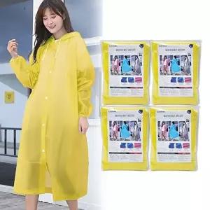 데일리룩 남성우비 비옷 헬로제인 패션 레인코트 남녀공용 우비 옐로우 4개 세트