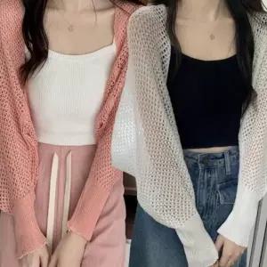 얇은소재 넓은 메쉬 시원해보이는 볼레로 가디건