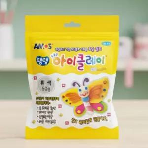 아모스 아이클레이 칼라점토 클레이 요술점토 촉감놀이 찰흙 미술놀이 파우치 칼라폼 50g