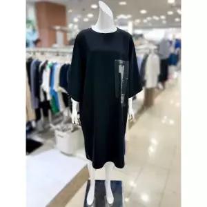 인기패션 소고 7부 소매 라운드 롱 원피스 AM1PA02 2876368