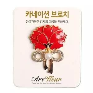 카네이션 브로치 스승의날 브로치 어버이 코사지 뱃지 선물용 주얼리-WFRA3KI