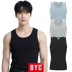 BYC 남성 런닝 셔츠 순면 기본 남자 민소매 나시 메리야스 빅사이즈 BYE1004