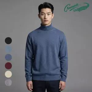 [크로커다일] 와플조직 롱 터틀넥 니트티 CDAA8TP9791