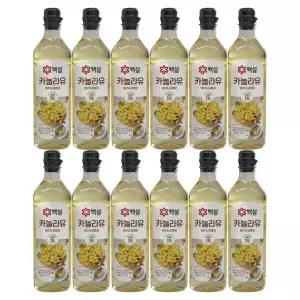 CJ제일제당 백설 카놀라유 900ml 12개 / 써클