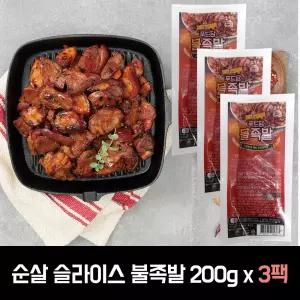 푸드담 순살 슬라이스 불족발 200g x 3팩 /무뼈