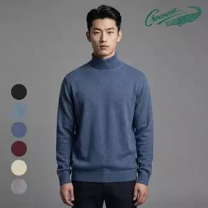 [크로커다일]와플조직 롱 터틀넥 니트티 CDAA8TP9791