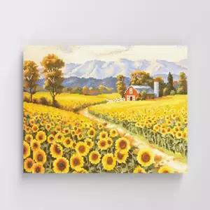 보석십자수 명화 풍경 해바라기 산책길 40x50