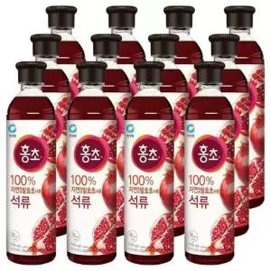 대상 청정원 홍초 석류 900ML x12개