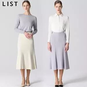 [리스트][리스트(LIST)] 로맨틱 데이트 스판 밴딩 플레어 스커트 (택가격: 138000원)