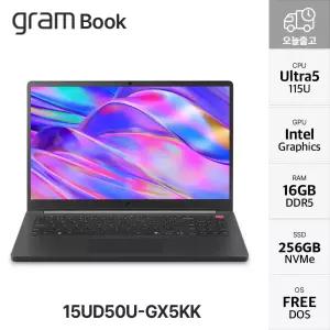 LG 그램북 15UD50U-GX5KK Ultra5 115U 사무용 대학생 휴대용 AI노트북 16GB 256GB YO