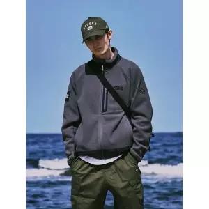 ABU GARCIA 우븐 믹스 플리스 자켓 GREY 2317721