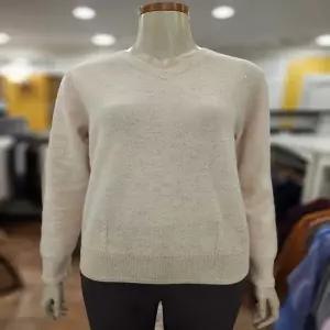 BCBG_노원점 울 스팽글 브이넥 풀오버 니트 B5D9K411