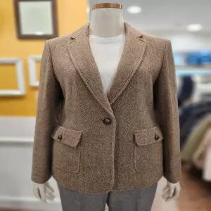 BCBG_노원점 로렌 테일러드 원버튼 헤링본 자켓 B5D9J103