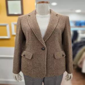 [BCBG]BCBG 로렌 테일러드 원버튼 헤링본 자켓 B5D9J103