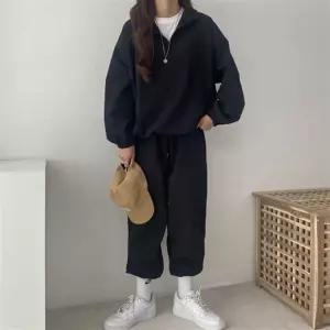 여성 지퍼 맨투맨 조거팬츠 트레이닝 세트