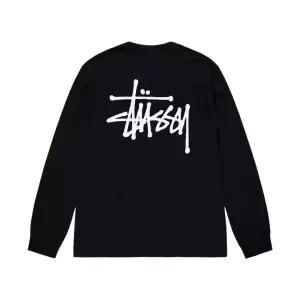 [정품 국내배송] 스투시 베이직 스투시 롱슬리브 티셔츠 블랙