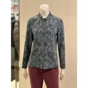 벨리시앙 셔링넥 리프 일러스트 블라우스(2color) BL4108