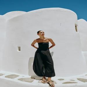 ZARA 자라 오프숄더 미디 점프수트 - 블랙 8596/769/800