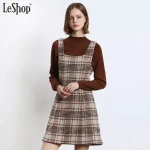 [르샵(LeShop)] 셋업 뷔스티에 체크 원피스 (택가격 199000원)