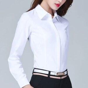 흰색 셔츠 여성 긴 소매 셔츠 코튼 Ol 여성 흰색 셔츠 블라우스 여성 Blusas Ropa De Mujer