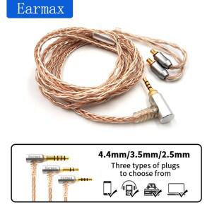 ATH-LS50 이어폰 하이파이 업그레이드 케이블 8 코어 실버 도금 A2DC 밸런스드 2.5 4.4mm LS70 E40 E70