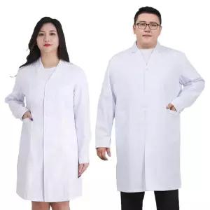 빅사이즈 실험복 약사가운 영양사 실험가운 백의 초대형 의사가운 반팔 화학실험복 남성
