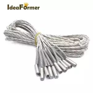 3D 프린터 6x20mm 12V/24V 50W 히터 카트리지 히팅 튜브 고온 V6 볼케이노 MK8 핫 엔드 히트 키트용 1M/2M