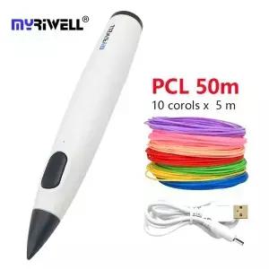 Myriwell 다기능 저온 3D 펜 RP300B 50m PCL 콜드 엔드 필라멘트 크리에이티브 모델링 드로잉 낙서 Birthda