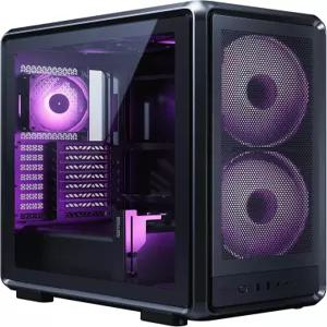 쿨러 마스터프레임 500 메시 ARGB ATX 미드타워 PC 케이스 - 고풍량 프리미엄 알루미늄 섀시 강력한 듀얼