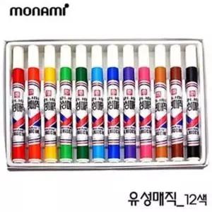 유성매직 모나미 12색 사무용 필기구 매직펜