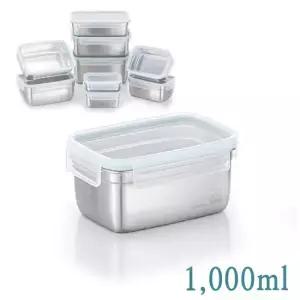 오너클랜 스텐 밀폐용기 직사각반찬통 1000ml 반찬보관용기 반찬용기 스텐반찬통 스테인레스반찬통