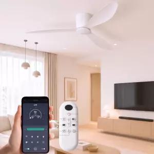 초슬림 실링팬 라이즈 IOT BLDC 저소음 낮은천장 130cm(52인치) 105cm(42인치) LED 조명형 