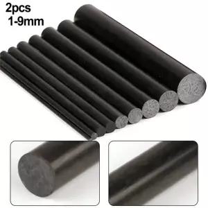 낚시대수리 2개 낚싯대 수리 키트 탄소 섬유 스틱 폴 빌딩 포장 1mm~10mm x 10cm 낚시대 부품