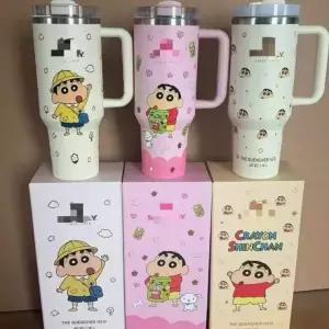 [해외] 짱구 스탠리 40oz 손잡이 텀블러/ 아이스 보온컵/ 대용량/ 빨대텀블러/ 보온보냉/ 커피잔 텀블러/