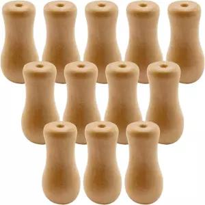칼라린 12pcs 우드 코드 태슬 창문 블라인드 윈도우 손잡이 작은 펜던트 풀 엔드 커튼