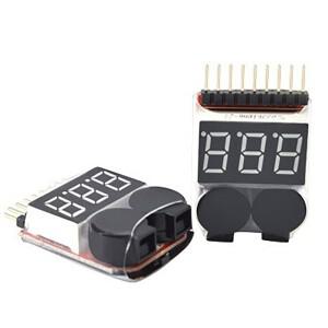 Lipo 배터리 전압 테스터 2-8S 리튬 이온 검사기 모니터 용 부저 경보