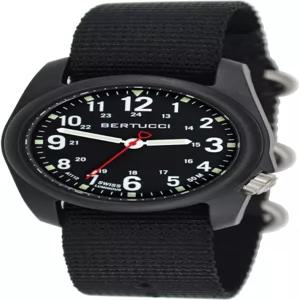 BERTUCCI 40mm 필드 워치 DX3 필드TM 검은색 다이얼 케이스 나일론 밴드 11015