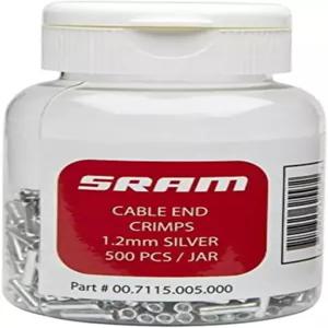 500개입 SRAM JAR 1.2mm SHIFT CABLE ENDS - 실버 500 변속기 및 브레이크 케이블 엔드 크림프
