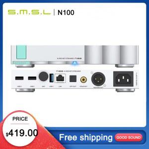 네트워크플레이어 SMSL N100 HIRES AIRPLAY 스트리머는 ROON 기능을 TIDAL DLNA NET 지원합니다 QOBUZ 지원하며 WIFI를 VOLUMIO의