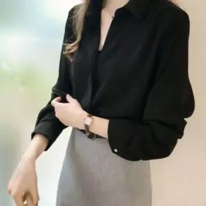 [RG521P8U]카라넥 여자블라우스 정장셔츠 데일리룩 롱셔츠
