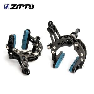 ZTTO 카본 파이버 자전거 C 브레이크 캘리퍼스 앞뒤 C1 클램프 경량 사이드 풀 림 (로드 바이크 부품용)